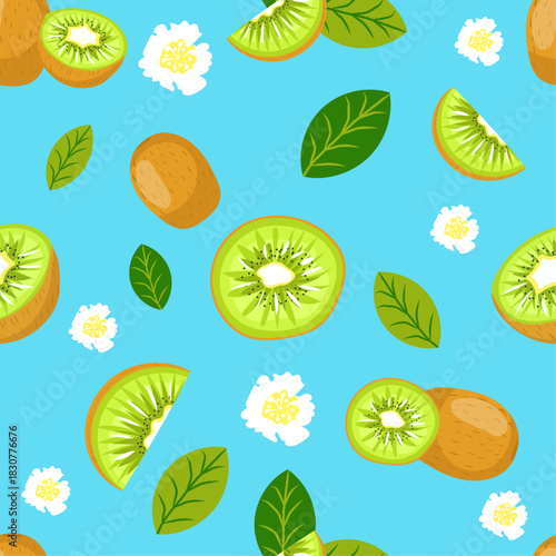 seamless background with kiwi