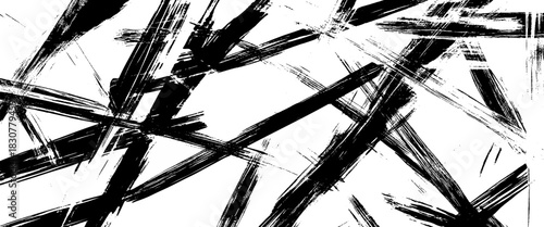 Vector distressed alack abstract scratch lines grunge texture