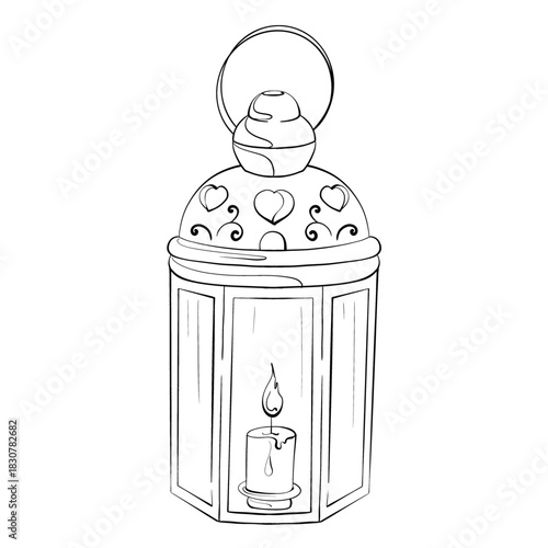 Lantern With Candle for Christmas Celebration Decorative Style and Festive Theme for Cozy Nights