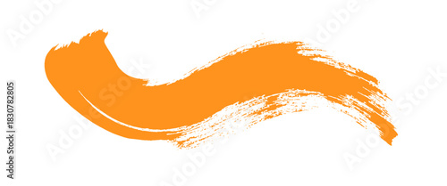 Vector minimal gold paint stroke wave shape Isolated on white background