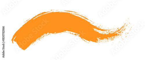 Vector minimal gold paint stroke wave shape Isolated on white background