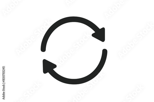 Refresh and reload symbol with circular arrows for continuous cycle
