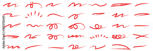 Hand drawn marker strokes set. Black paint brush lines, underlines and squiggles. Creative highlighter collection for graphic design. Ink doodle & scribble elements vector.