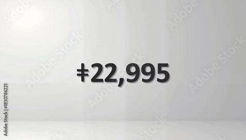 Price tag of 22,995 against white background  
