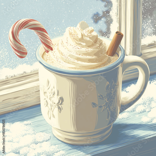 illustration eggnog 