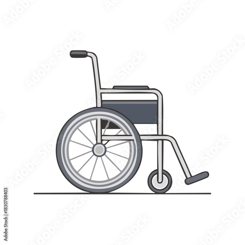 Medical Wheelchair Illustration Icon