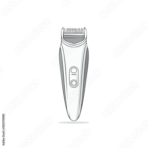 Modern electric hair trimmer illustration for personal grooming, barbershop and styling needs
