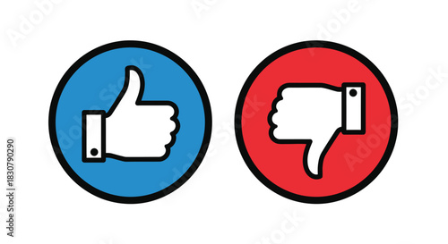 Clear choice between approval and disapproval shown with icons