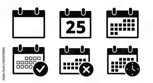 Calendar icons representing planning, deadlines, and time management