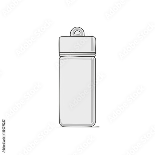 Stylized Container Illustration with Stopper Lid for Storage or Preservation
