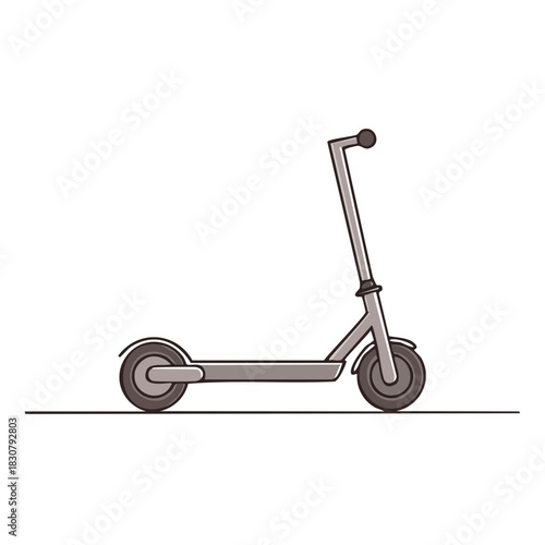 Modern kick scooter vector illustration for urban transport and eco friendly mobility
