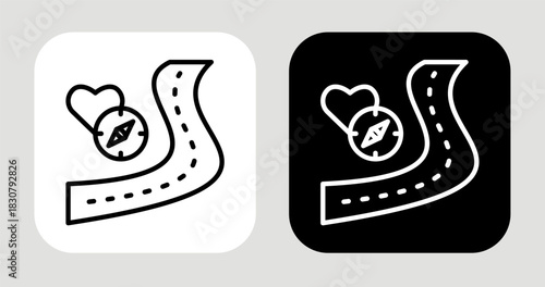 Driven Value Icon In Black and White Line Style