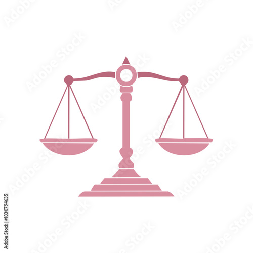 Vintage illustration of antique balance scales symbol of justice fairness equality and equilibrium