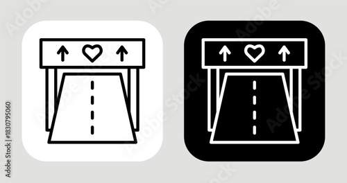 Path of Meaning Icon In Black and White Line Style