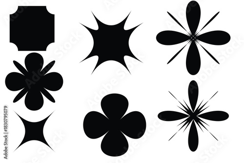 Abstract vector graphic design with cmyk colors grayscale and basic shapes using helvetica and courier fonts