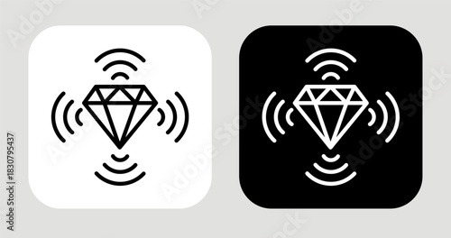 Core Match Icon In Black and White Line Style
