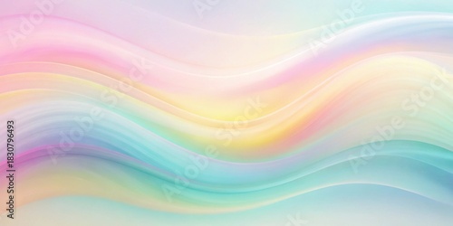 Abstract Pastel Wave Background Soft, Dreamy, and Serene Curving Lines in a Gentle Color Palette
