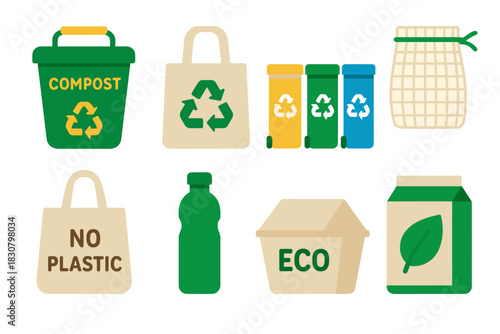 Sustainable recycling and eco-friendly packaging concepts for green living