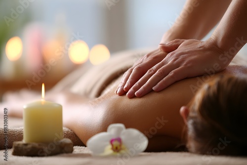 Wallpaper Mural Realistic calm massage moment, slow relaxation Torontodigital.ca