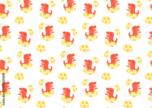 生まれたてのティラノサウルス　卵　壁紙