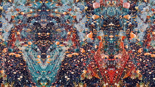 Abstract art background . Hand painting artwork on canvas .