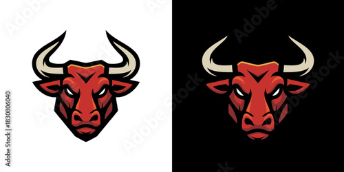 head bull angry. emblem bull head silhouette
