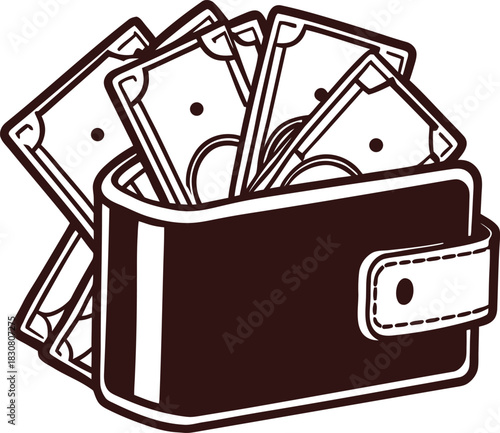 Wallet Full of Banknotes 