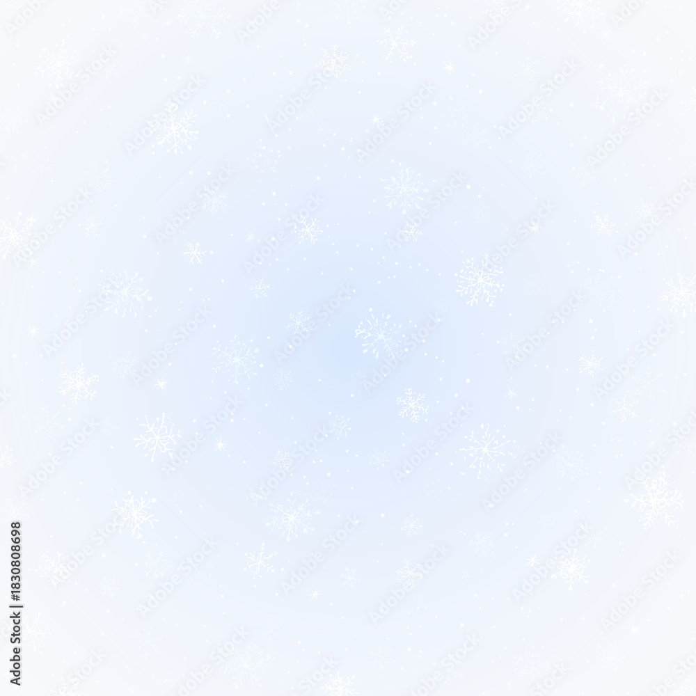 Fototapeta premium Blue Snowflakes PNG Overlay with Seasonal Transparent Design on transparent background