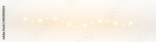 Gold Festive Garland PNG with Transparent Background