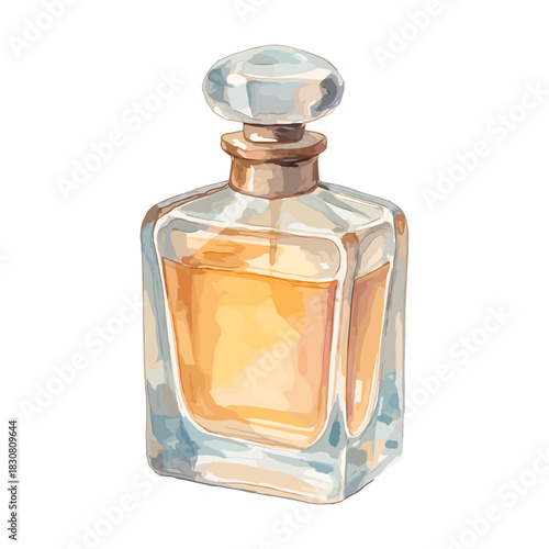 Perfume Bottle with Golden Liquid