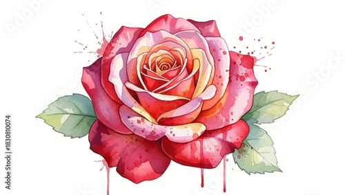 Watercolor Rose Illustration Elegant Floral Art for Design and Decoration