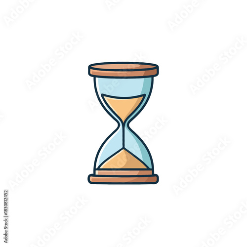 Stylized hourglass illustration symbolizing the ephemeral nature of existence and the relentless