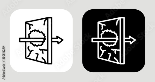 Breakthrough Moment Icon In Black and White Line Style