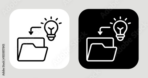 Smart Sorting Icon In Black and White Line Style