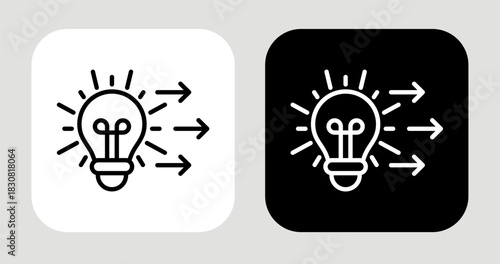 High Impact Icon In Black and White Line Style