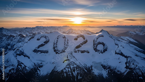 Snowy Mountain Peaks Forming 2026 Aerial View