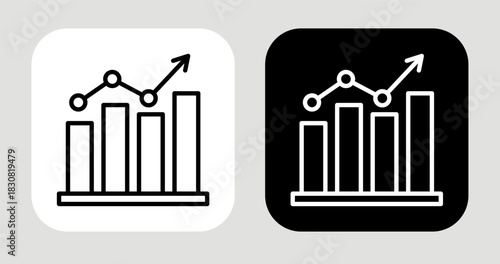 Data Flow Icon In Black and White Line Style