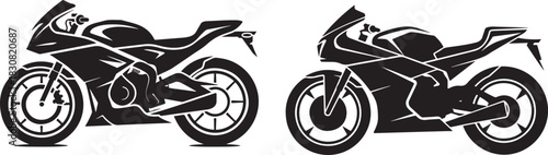 Urban motorcycle bike sticker design – modern vector illustration