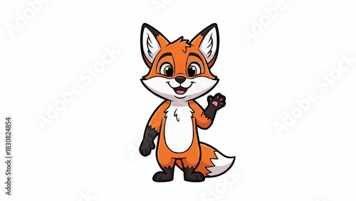Cute cartoon fox vector illustration for kids and children's books and product design and printing use brazil ceara