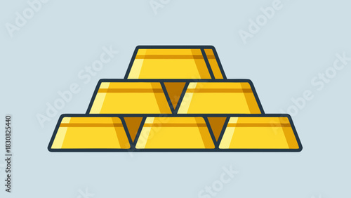 A stack of golden bars representing wealth and investment