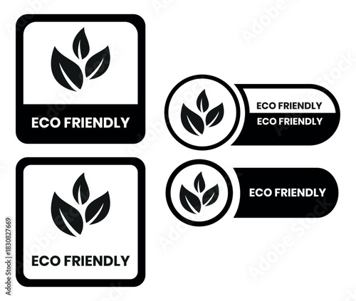 Set of eco friendly icons. Ecologic food stamps. Organic natural food labels. eco friendly logo, label, sign, badge, symbol, banner, line, flat vector, isolated illustration.