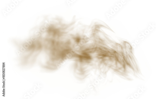 PNG Dust Cloud Overlay with Isolated Brown Elements on transparent background