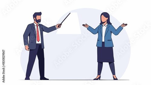 Business presentation meeting vector illustration showing strategy and planning discussion concept design brazil ceara