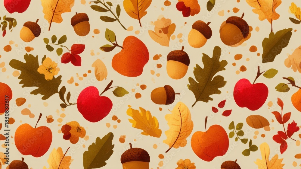 Fototapeta premium thanksgiving acorns