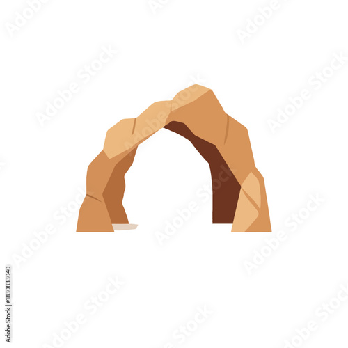 Majestic natural stone arch illustration beckons exploration inviting viewers to contemplate