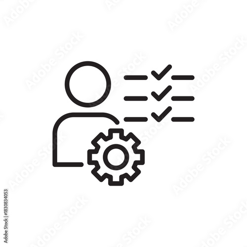 Role responsibility icon symbolizing assigned duties, task completion, and core job function, representing organizational accountability, performance management, work requirements, and professionalism
