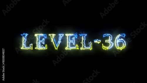 Level 36 Neon Glow Electric 4K Cinematic Animation