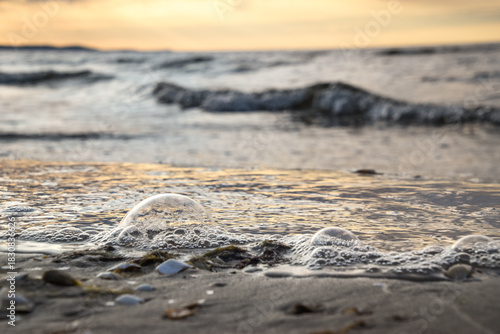 Bubble at sea shore