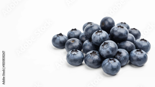 Pile of fresh juicy blueberries ready for smoothies or healthy snacking
