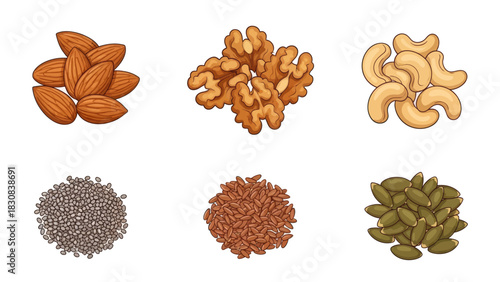 Healthy snack mix offering almonds, walnuts, cashews and seed nutrition